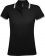 Рубашка поло женская Pasadena Women 200 с контрастной отделкой, черная с белым фото 1