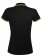 Рубашка поло женская Pasadena Women 200 с контрастной отделкой, черная с зеленым фото 6