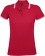 Рубашка поло женская Pasadena Women 200 с контрастной отделкой, красная с белым фото 1