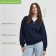 Толстовка на молнии унисекс FLOW, темно-синяя, размер XL/2XL фото 33