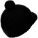 Вязаная шапка с козырьком Peaky, черная фото 5