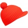 Вязаная шапка с козырьком Peaky, красная (кармин) фото 2