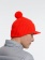 Вязаная шапка с козырьком Peaky, красная (кармин) фото 8