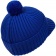 Вязаная шапка с козырьком Peaky, синяя (василек) фото 2