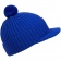 Вязаная шапка с козырьком Peaky, синяя (василек) фото 4
