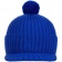 Вязаная шапка с козырьком Peaky, синяя (василек) фото 5