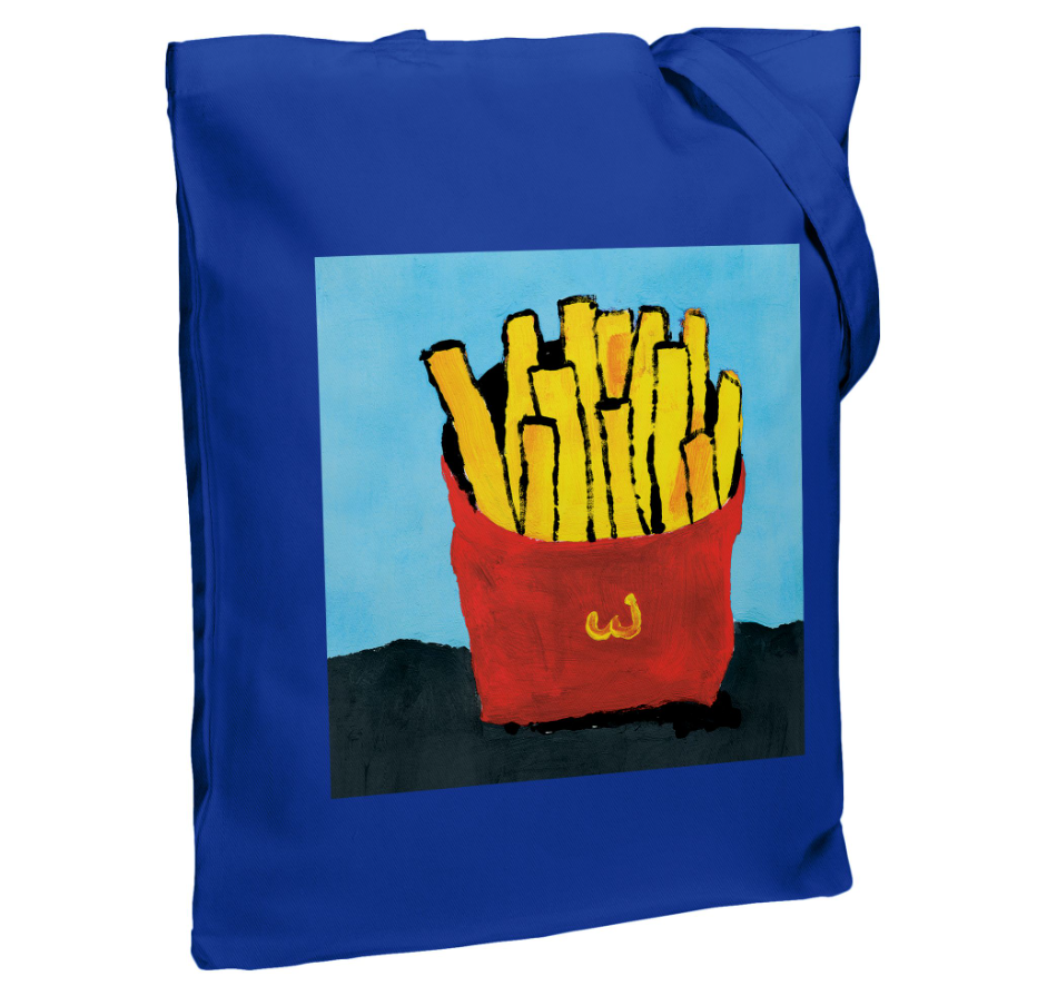 Холщовая сумка «Фри», ярко-синяя