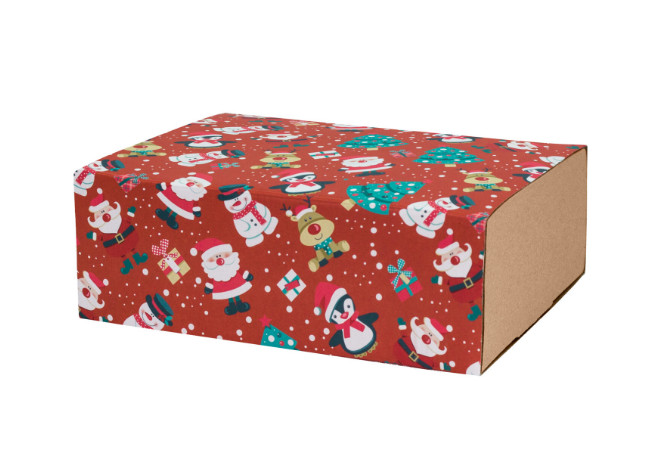 Шубер новогодний "Пингвины" для подарочной коробки 230*170*80 мм