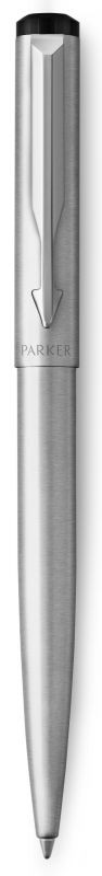 Ручка шариковая Parker Vector Steel K03 Stainless Steel CT M синие чернила подар.кор.
