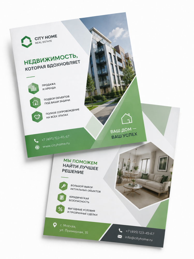 Двусторонние листовки