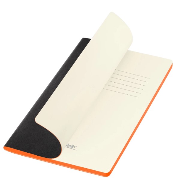 Блокнот Portobello Notebook Trend, Latte new slim, черный/оранжевый