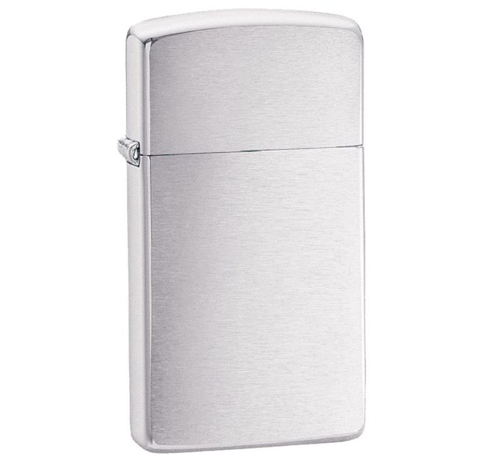 Зажигалка Zippo Slim Brushed, матовая серебристая