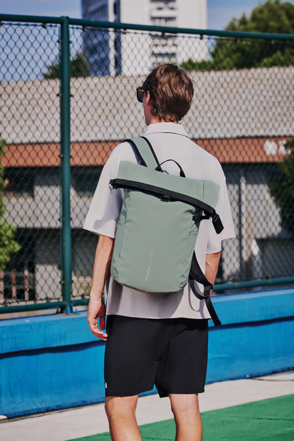Антикражный рюкзак Urban Roll-top, зеленый