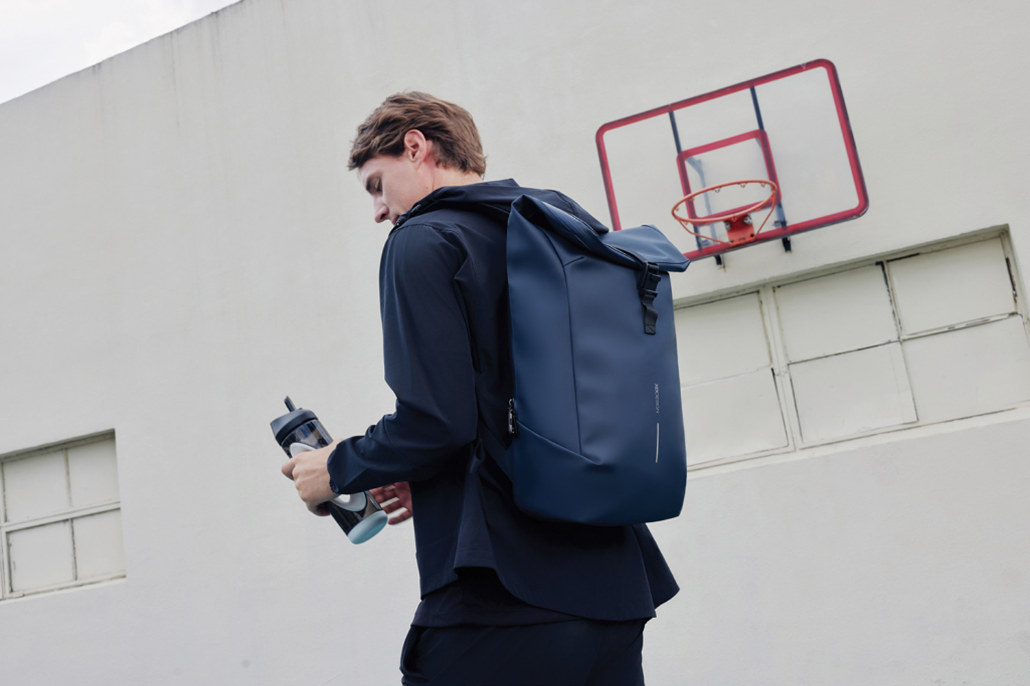 Антикражный водонепроницаемый рюкзак Urban Flap-Top, темно-синий