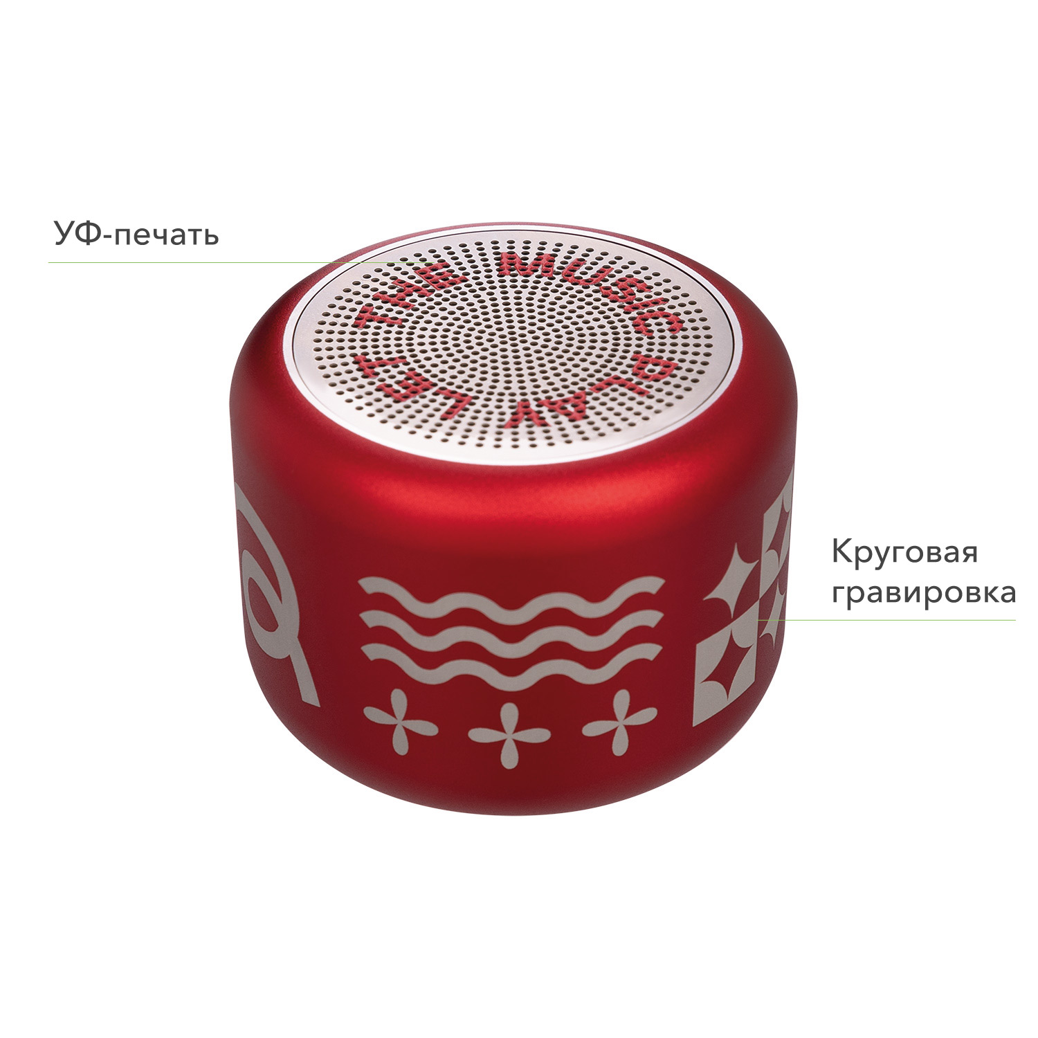 Беспроводная колонка Пэшн (Passion) 80dB 600 mAh (Bluetooth 5.4), красная