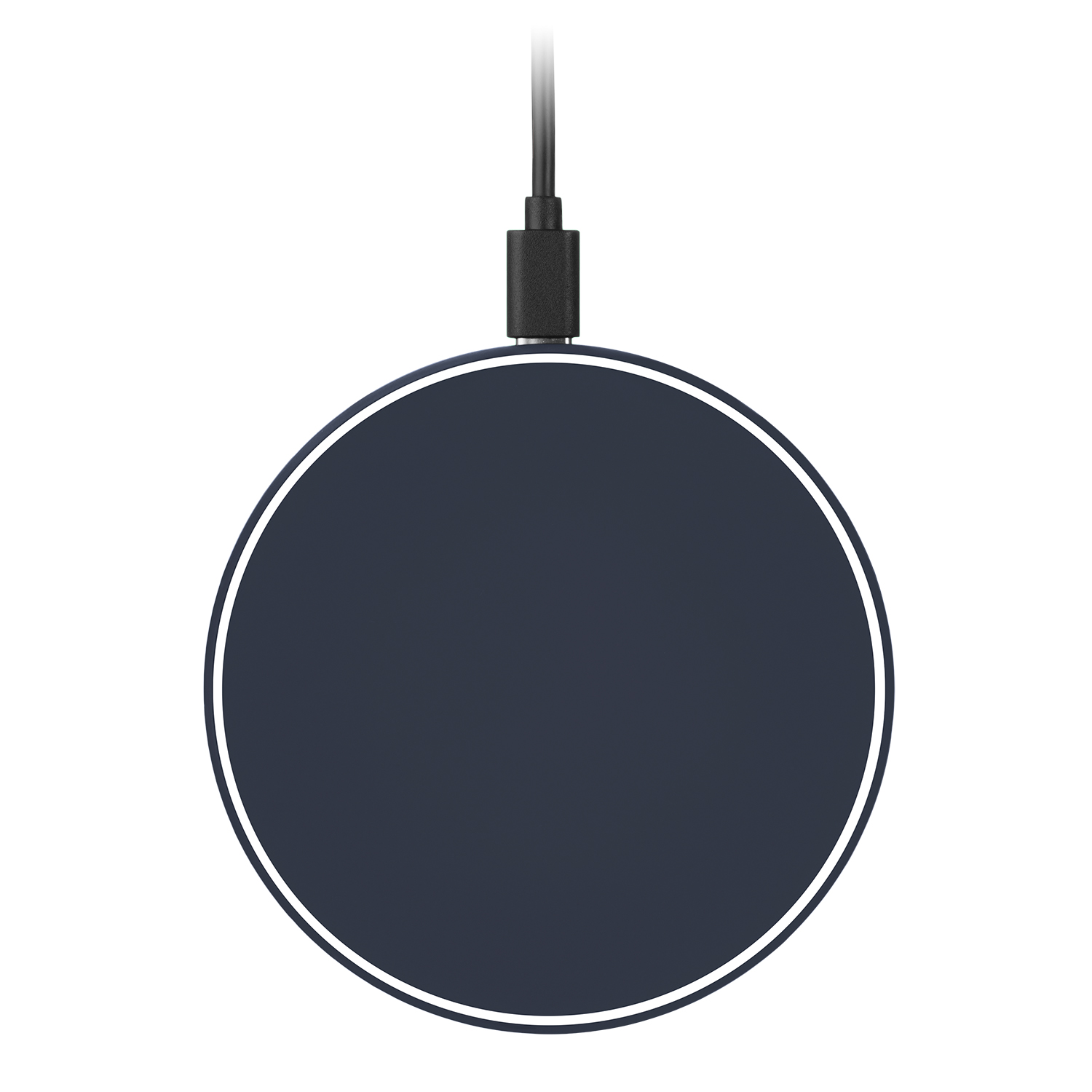 Беспроводное зарядное устройство с подсветкой 15W Аурис (Auris), синее