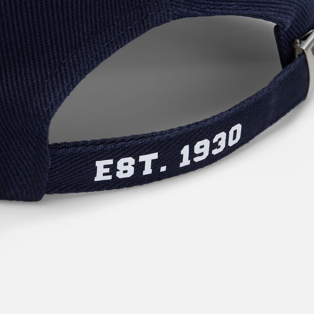 Бейсболка Classic 2.0, темно-синяя с белым кантом