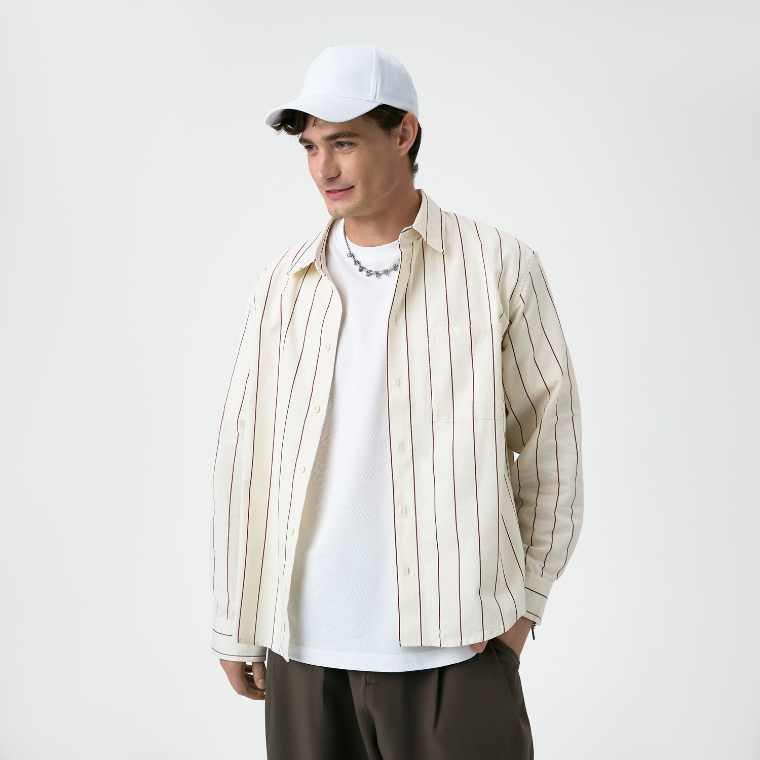 Бейсболка Фит (Fit), 5 клиньев, белый