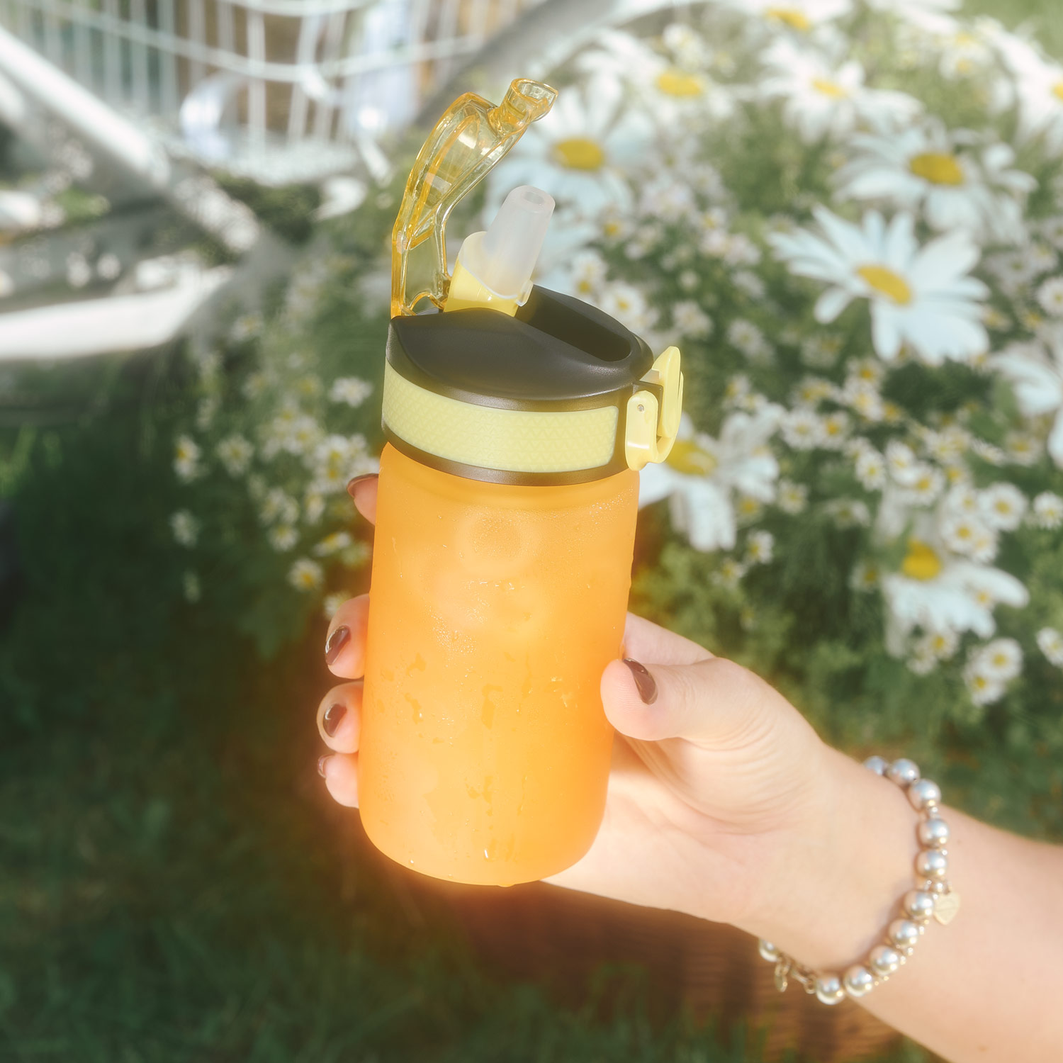 Бутылка для воды Флип мини  (Flip mini), желтая