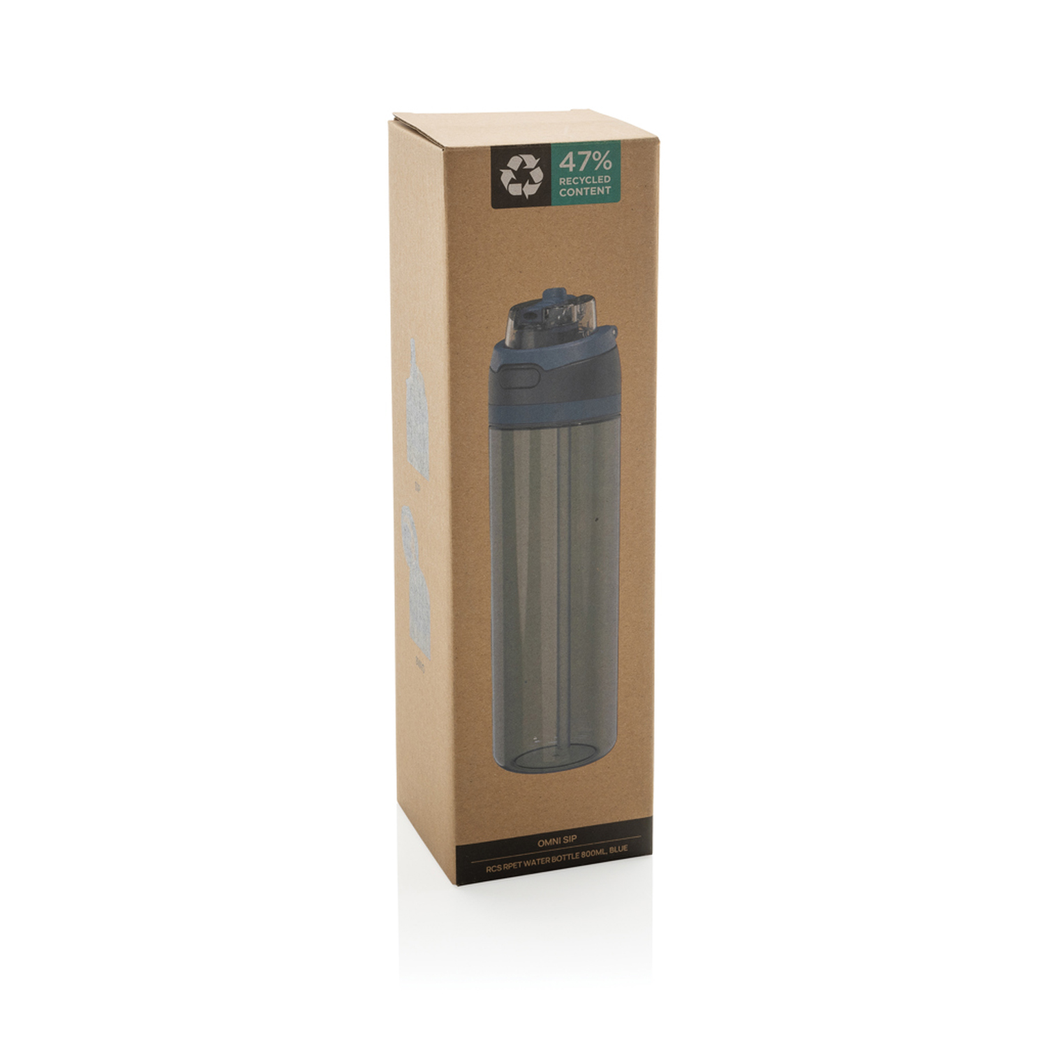 Бутылка для воды Omni Sip из rPET RCS, 800 мл
