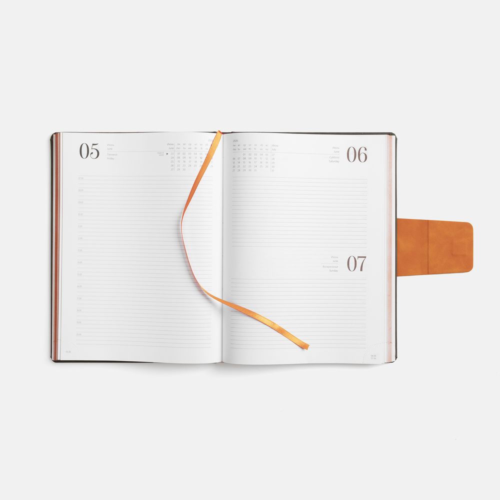Ежедневник Grande Strap на заказ, датированный, серый