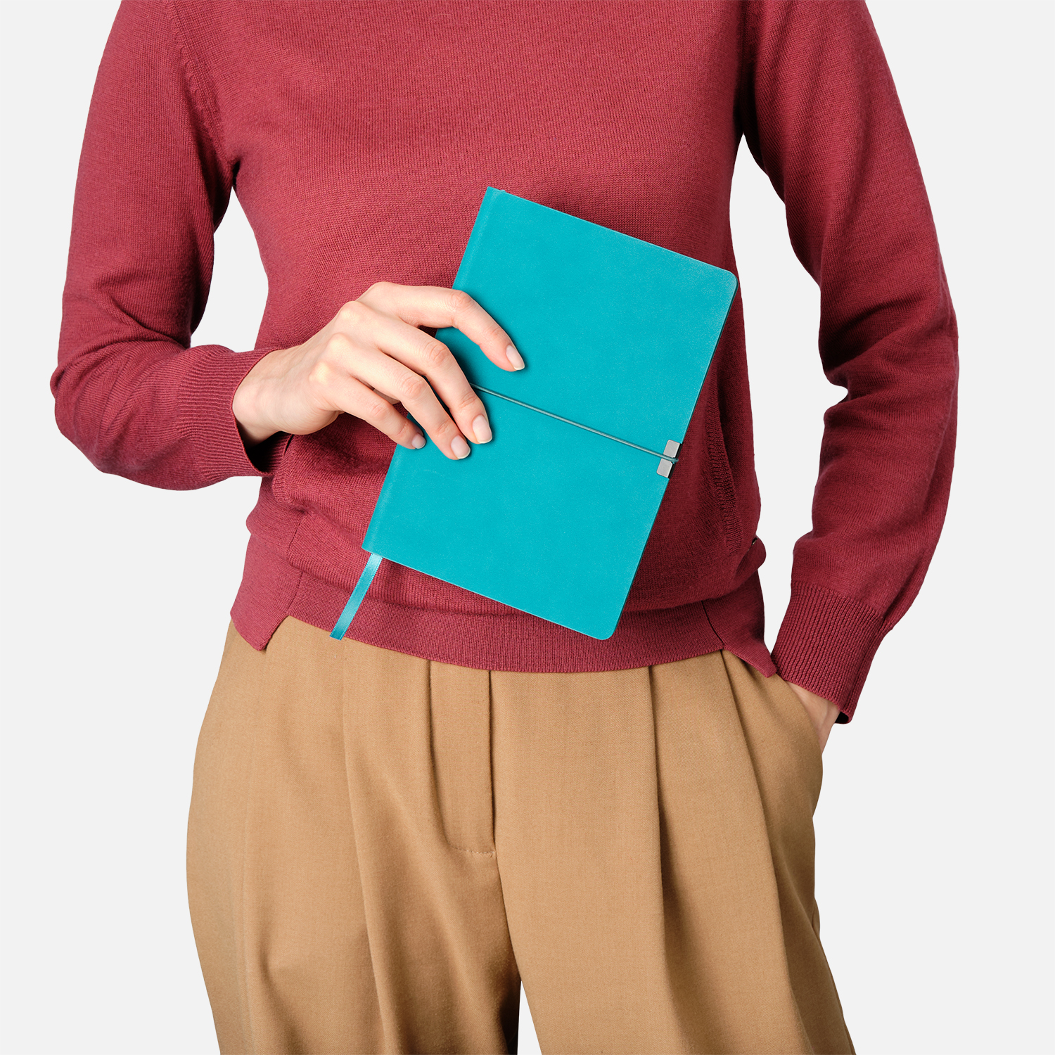 Ежедневник Ин Велюр (In Velour) недатированный, бирюзовый