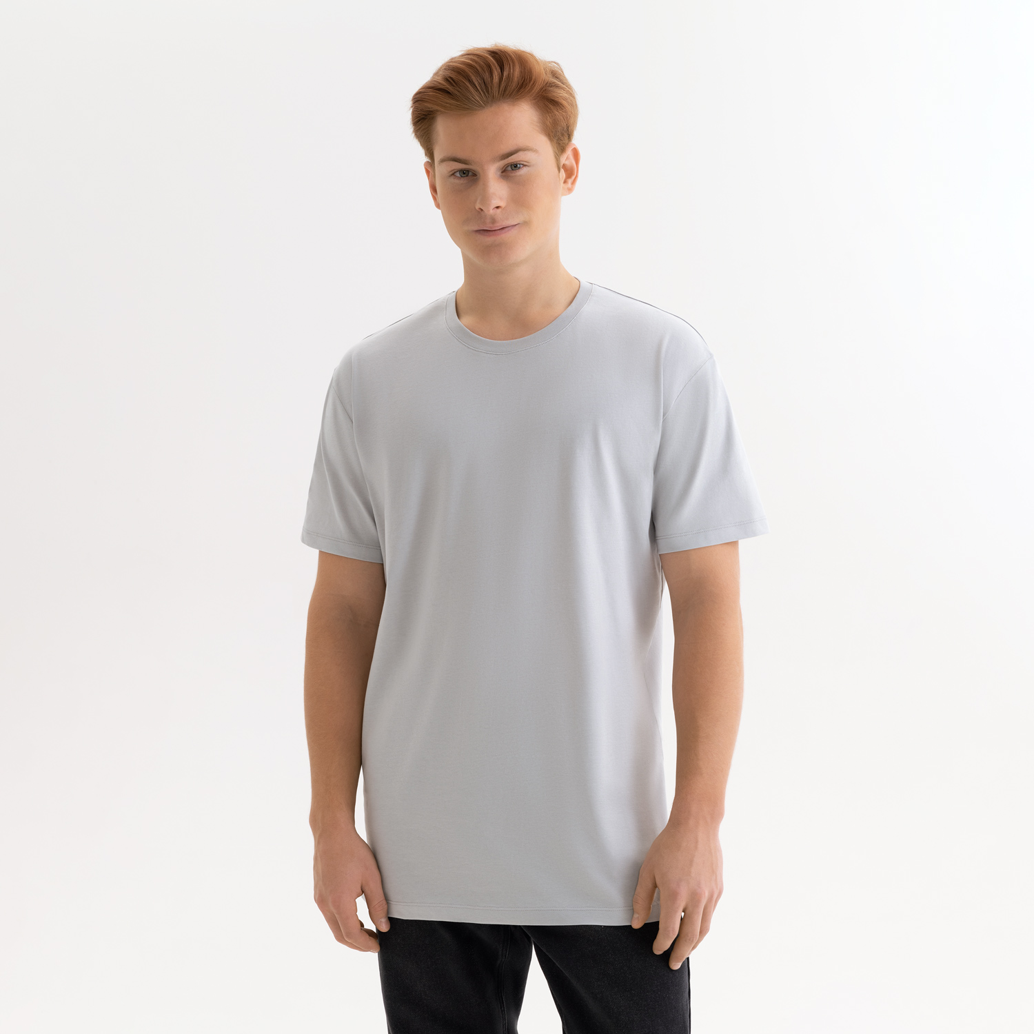 Футболка унисекс Крис (Kris), 150 гр., светло-серая, размер L