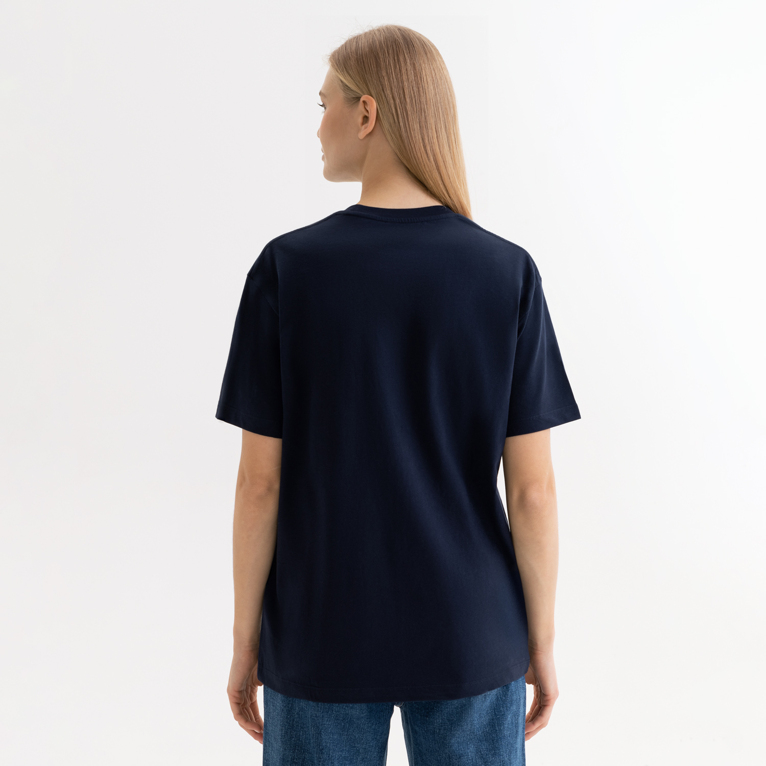 Футболка унисекс Крис (Kris), 150 гр., темно-синяя, размер XL