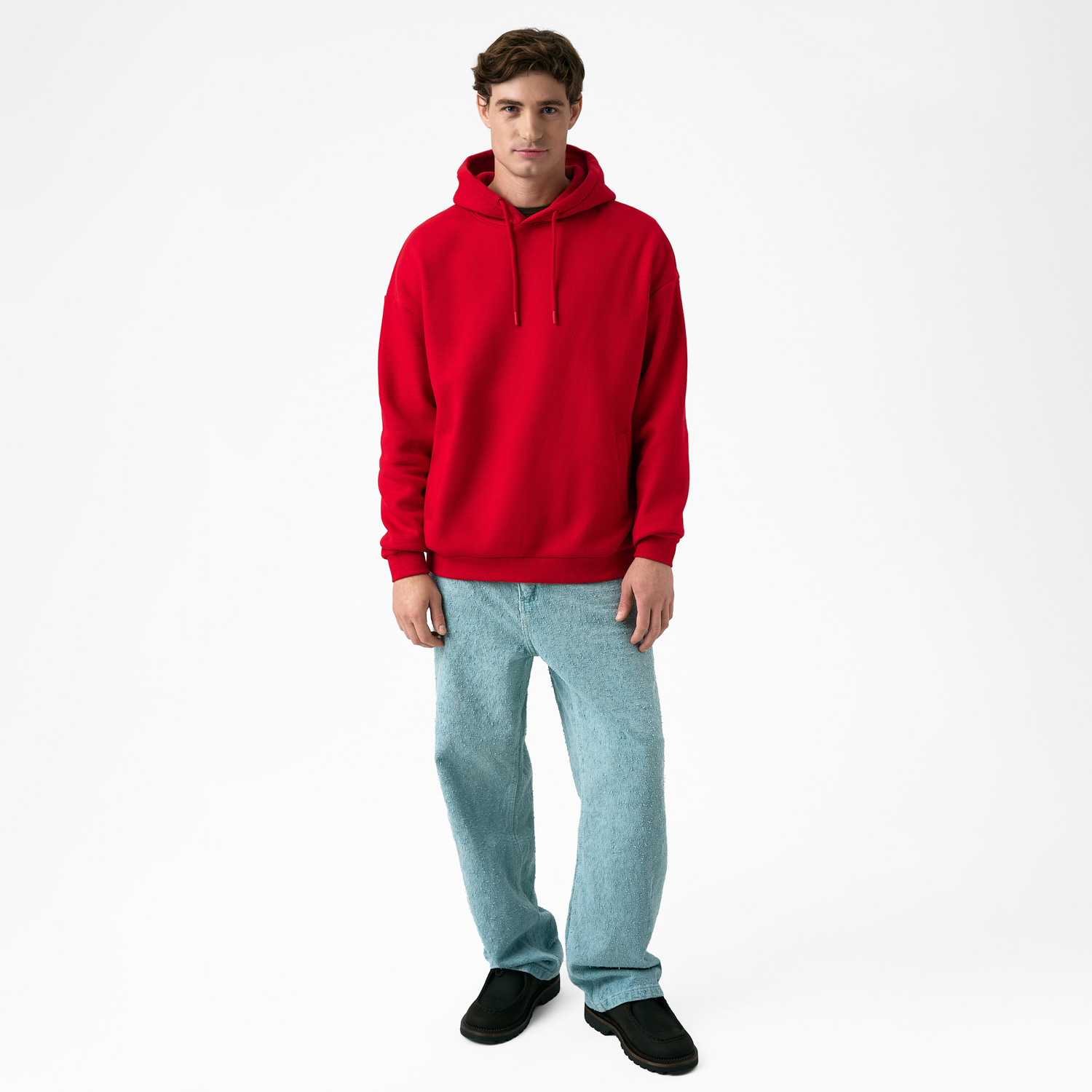 Худи релакс унисекс Баланс (Balance), с начесом, красный, размер XL/2XL
