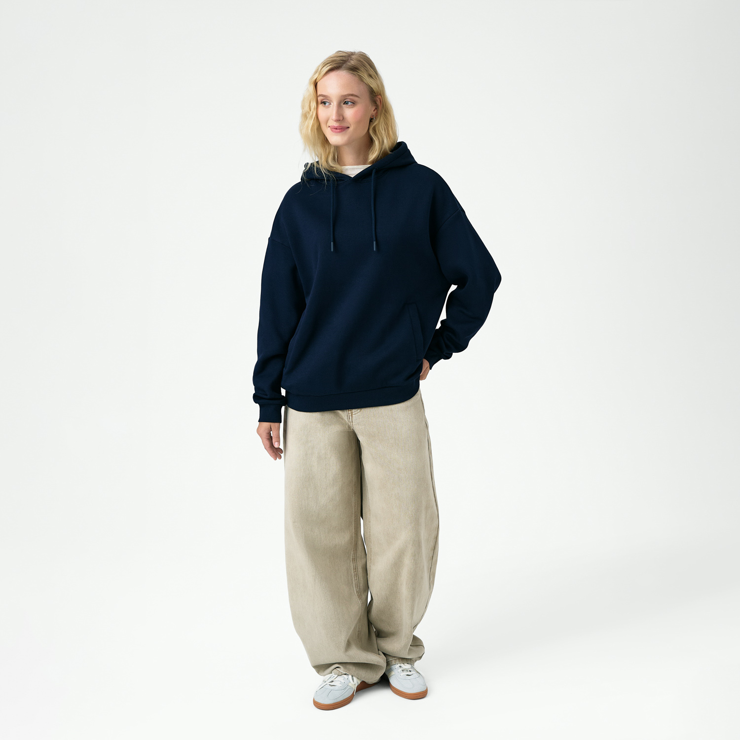 Худи релакс унисекс Баланс (Balance), с начесом, синий, размер XL/2XL