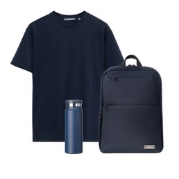 Набор с одеждой Крис (KRIS) (футболка, рюкзак, бутылка),синий, M