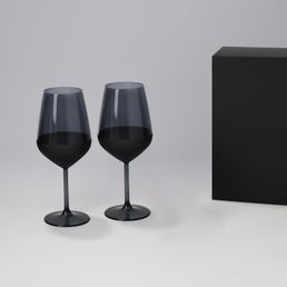 Подарочный набор 2 бокала для вина Блэк Эдишн (Black edition) в черной коробке