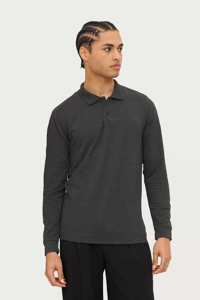 Рубашка поло мужская с длинным рукавом Perfect LSL Men, красная