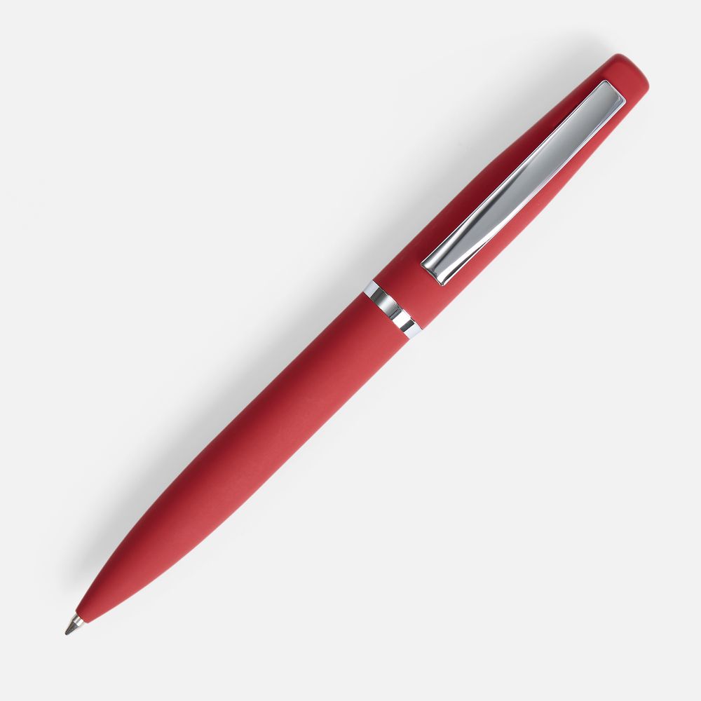 Ручка шариковая Bolt Soft Touch, красная