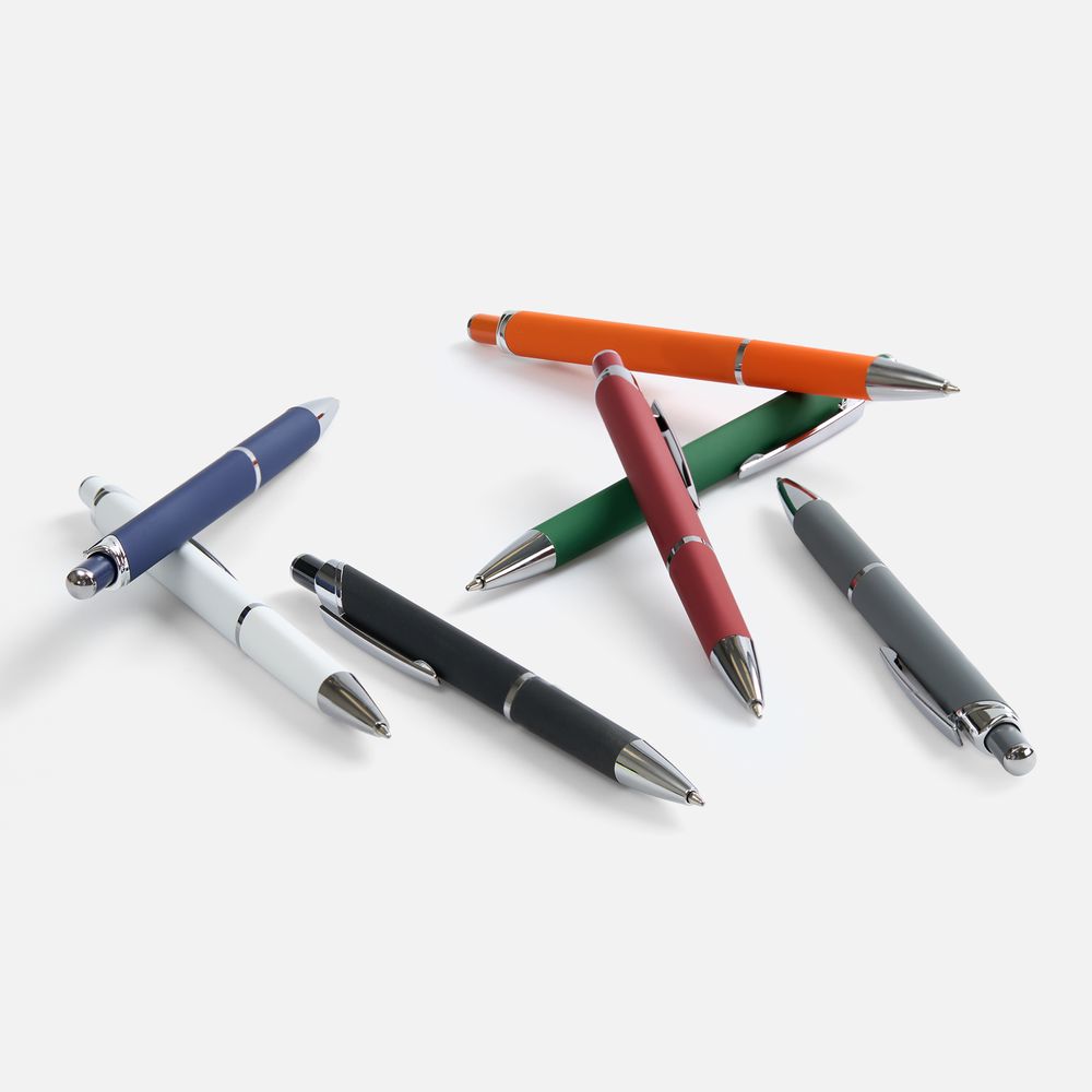 Ручка шариковая Chromos Soft Touch, синяя