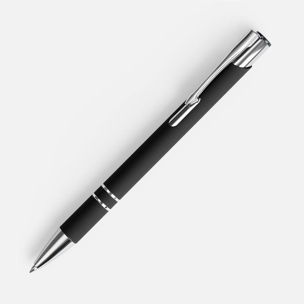 Ручка шариковая Keskus Soft Touch в футляре, черная