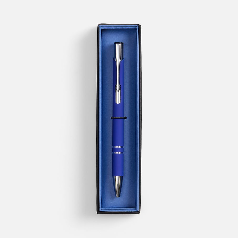 Ручка шариковая Keskus Soft Touch в футляре, синяя