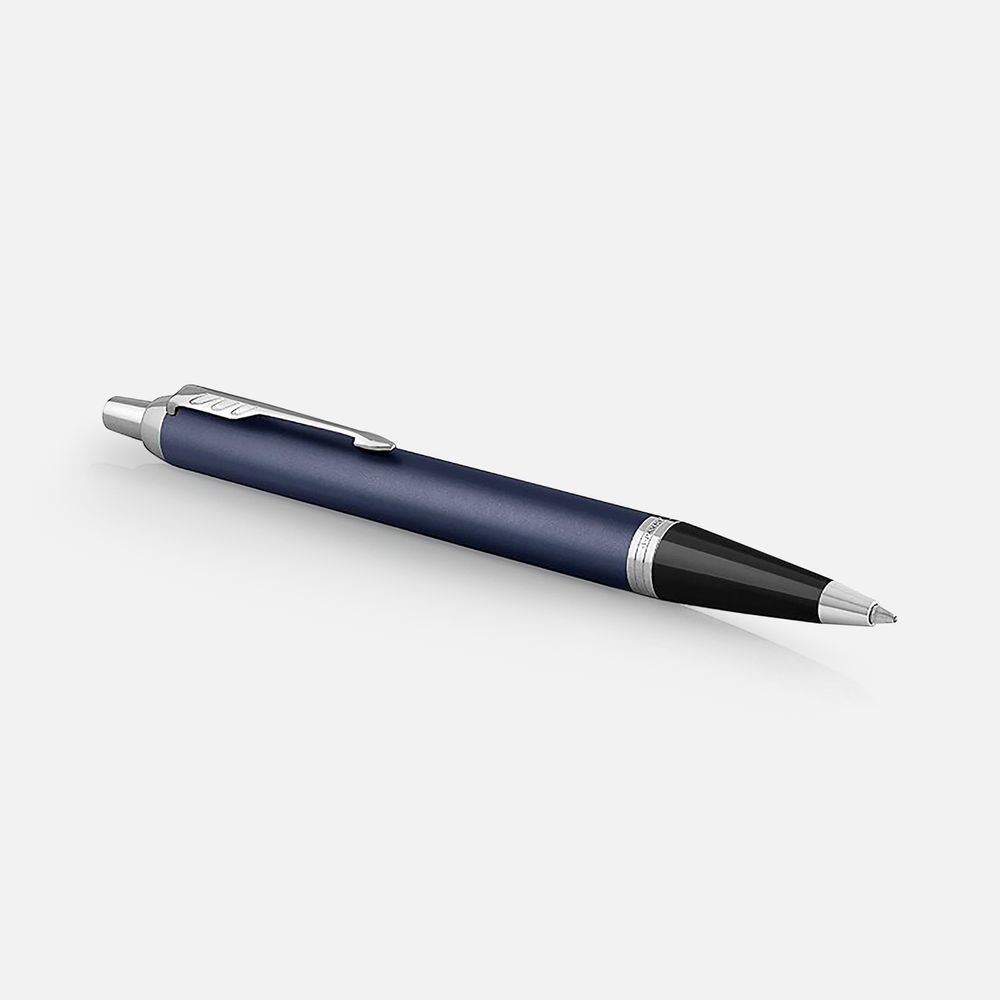Ручка шариковая Parker IM Core Matte Blue CT, темно-синяя с черным