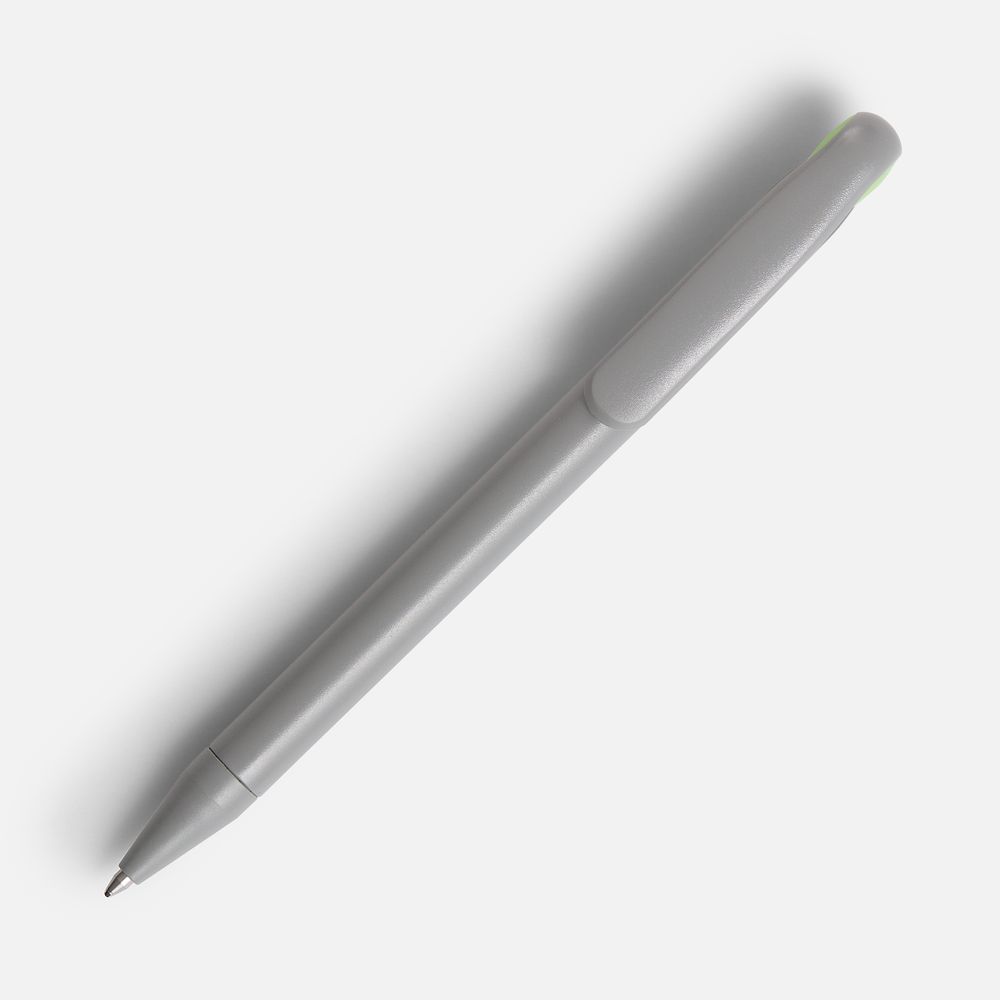 Ручка шариковая Prodir DS1 TMM Dot, серая с ярко-зеленым