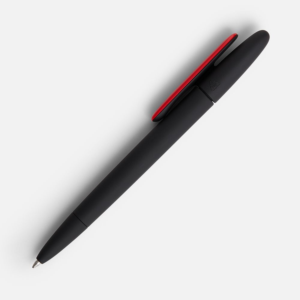 Ручка шариковая Prodir DS5 TRR-P Soft Touch, черная с красным