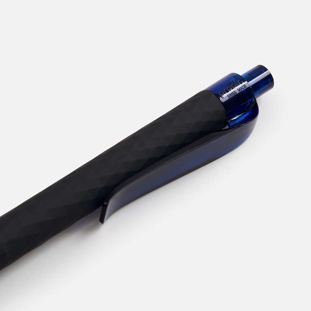Ручка шариковая Prodir QS01 PRT-T Soft Touch, черная с синим