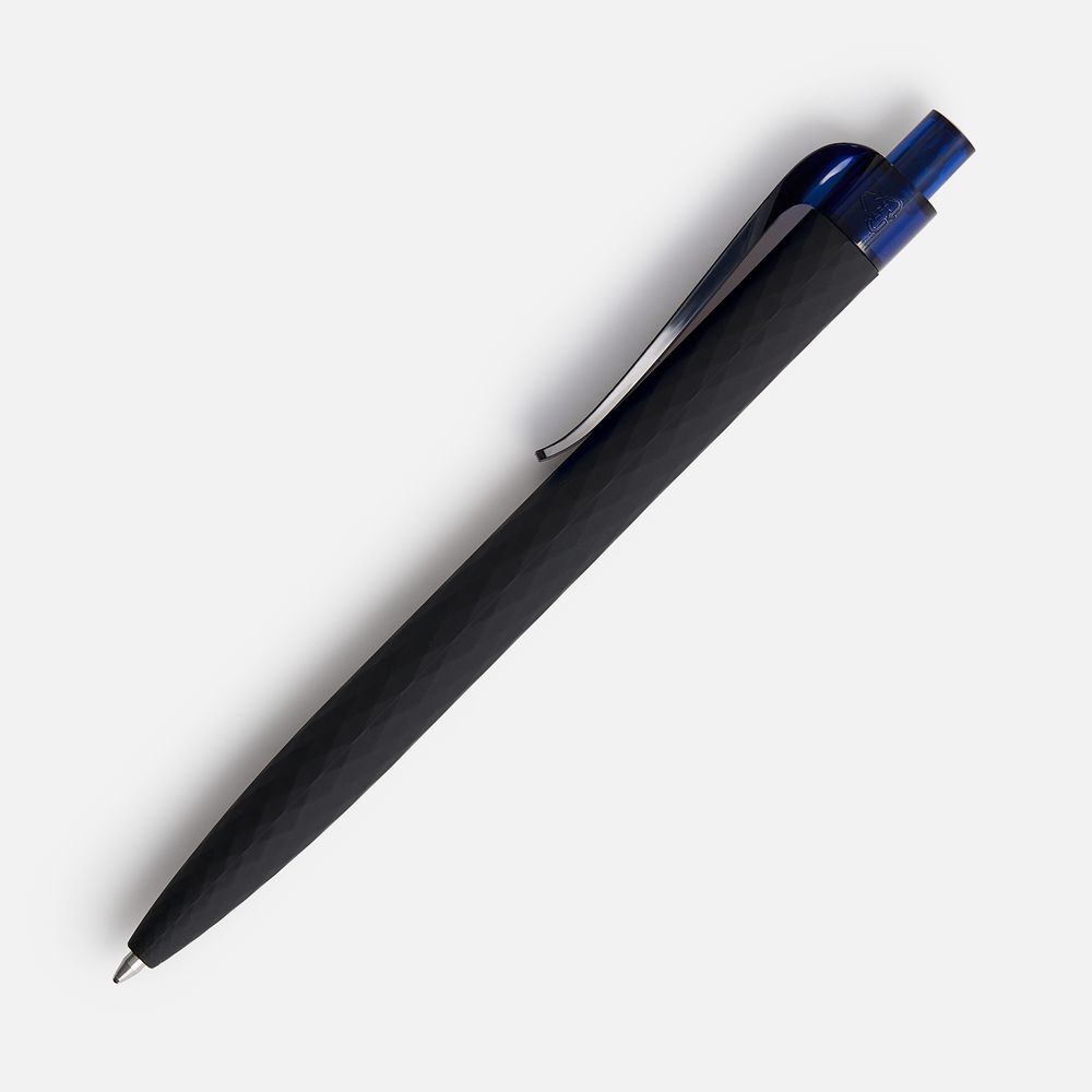 Ручка шариковая Prodir QS01 PRT-T Soft Touch, черная с синим