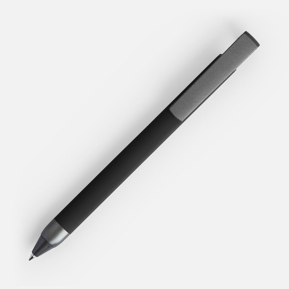 Ручка шариковая Standic с подставкой для телефона, черная