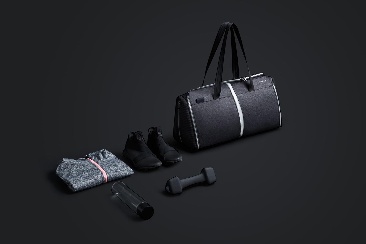 Спортивная KORIN сумка FlexPack Gym 49х26х23 см, темно-серая