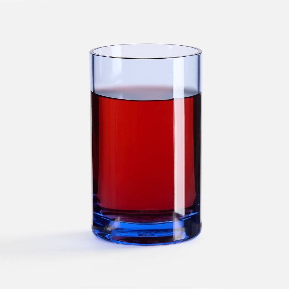 Стопка небьющаяся Sate Shot, прозрачная, голубая