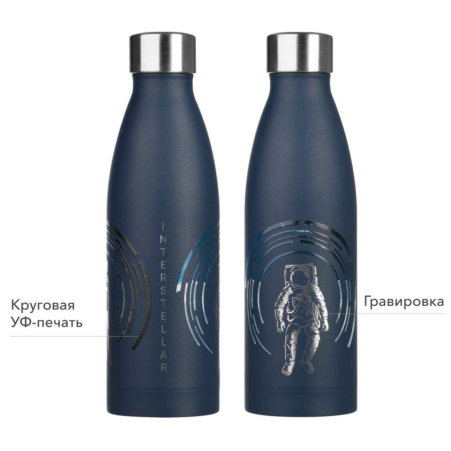 Термобутылка вакуумная герметичная Фреско (Fresco), синяя