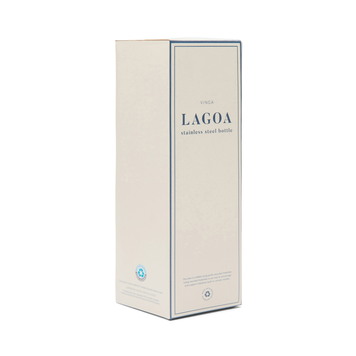 Термобутылка VINGA Lagoa из нержавеющей стали RCS SS, 600 мл