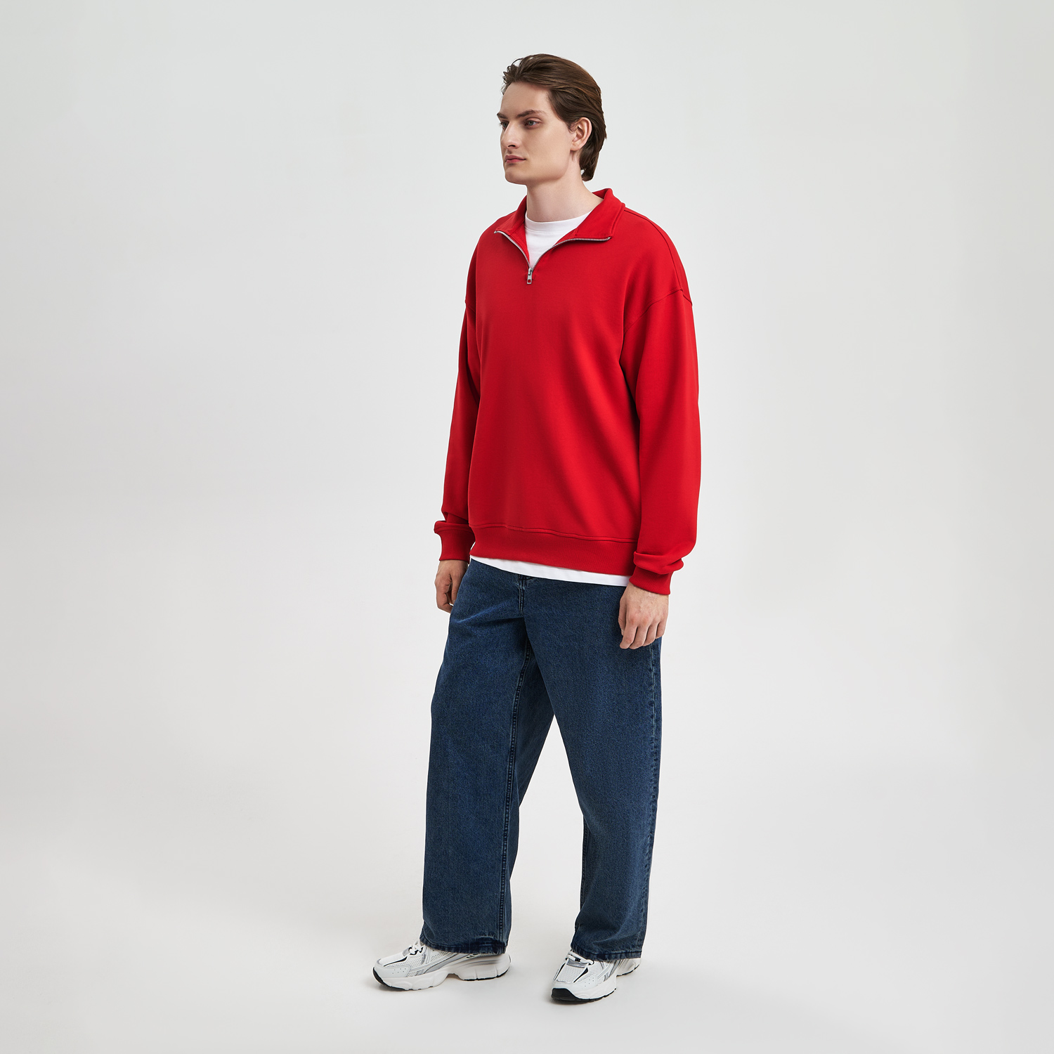 Толстовка на молнии унисекс Флоу (Flow), красная, размер XL/2XL
