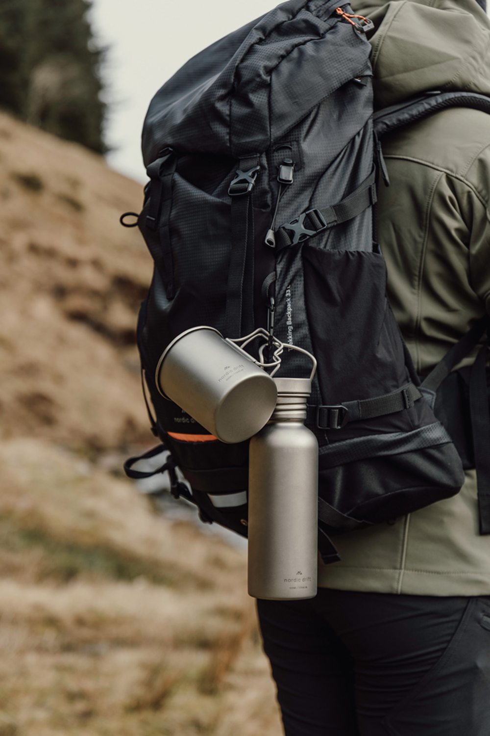 Ультралегкая кружка Nordic Drift Trail из титана, 450 мл