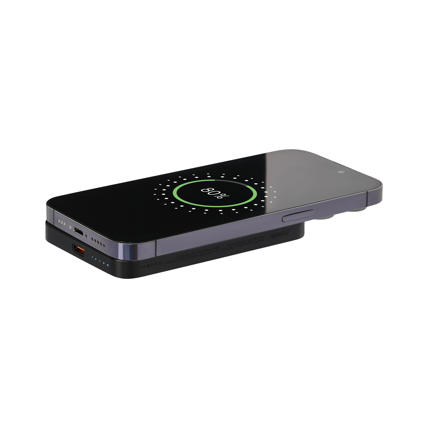 Внешний аккумулятор Артекс PD (Artex PD) 5000mAh с функцией беспроводной зарядки 15W, черный
